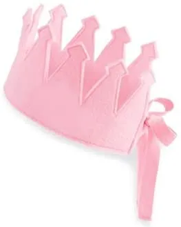 Personalized Pink Felt Crown For Baby and Toddler Girls Infant Crown Newborn Crown