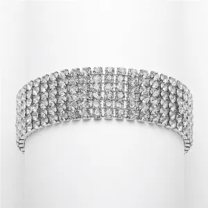 Petite Size 6-Row Rhinestone Prom or Homecoming Bracelet