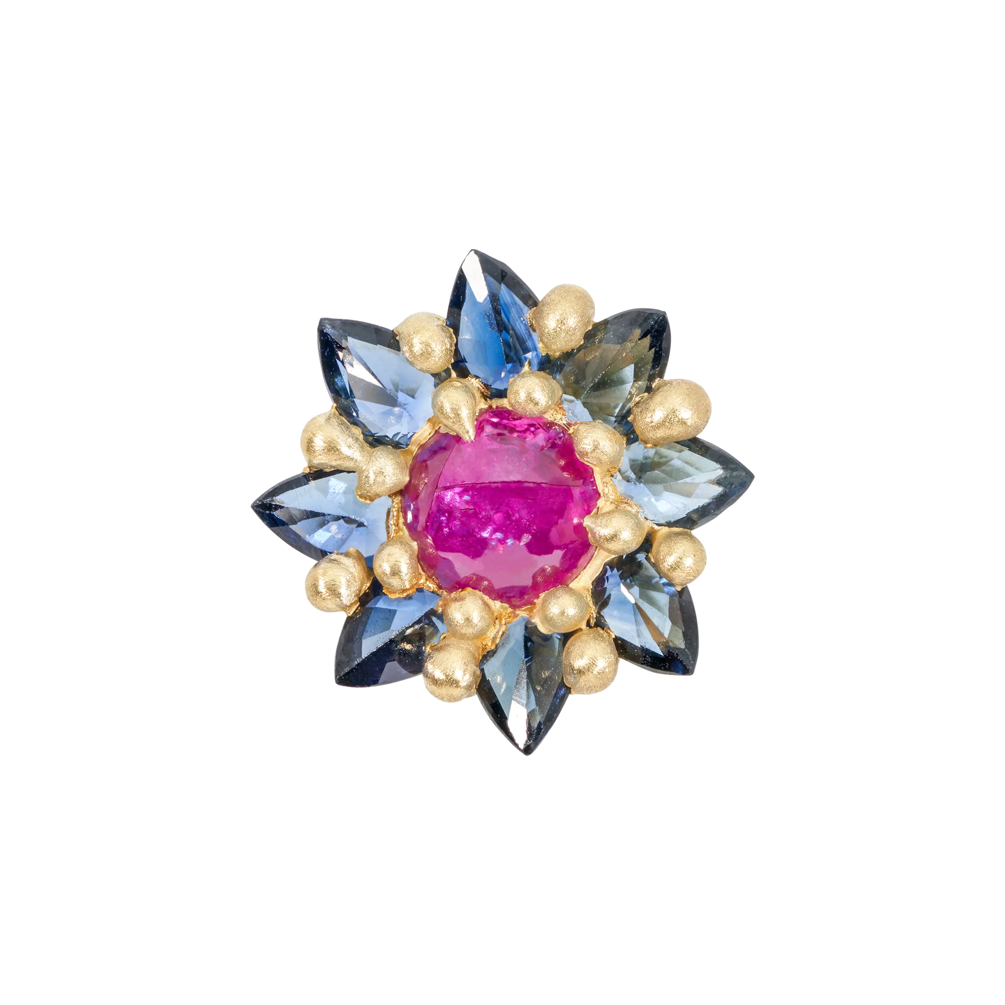 Pink & Blue Daisy Stud Earring - Made to Order