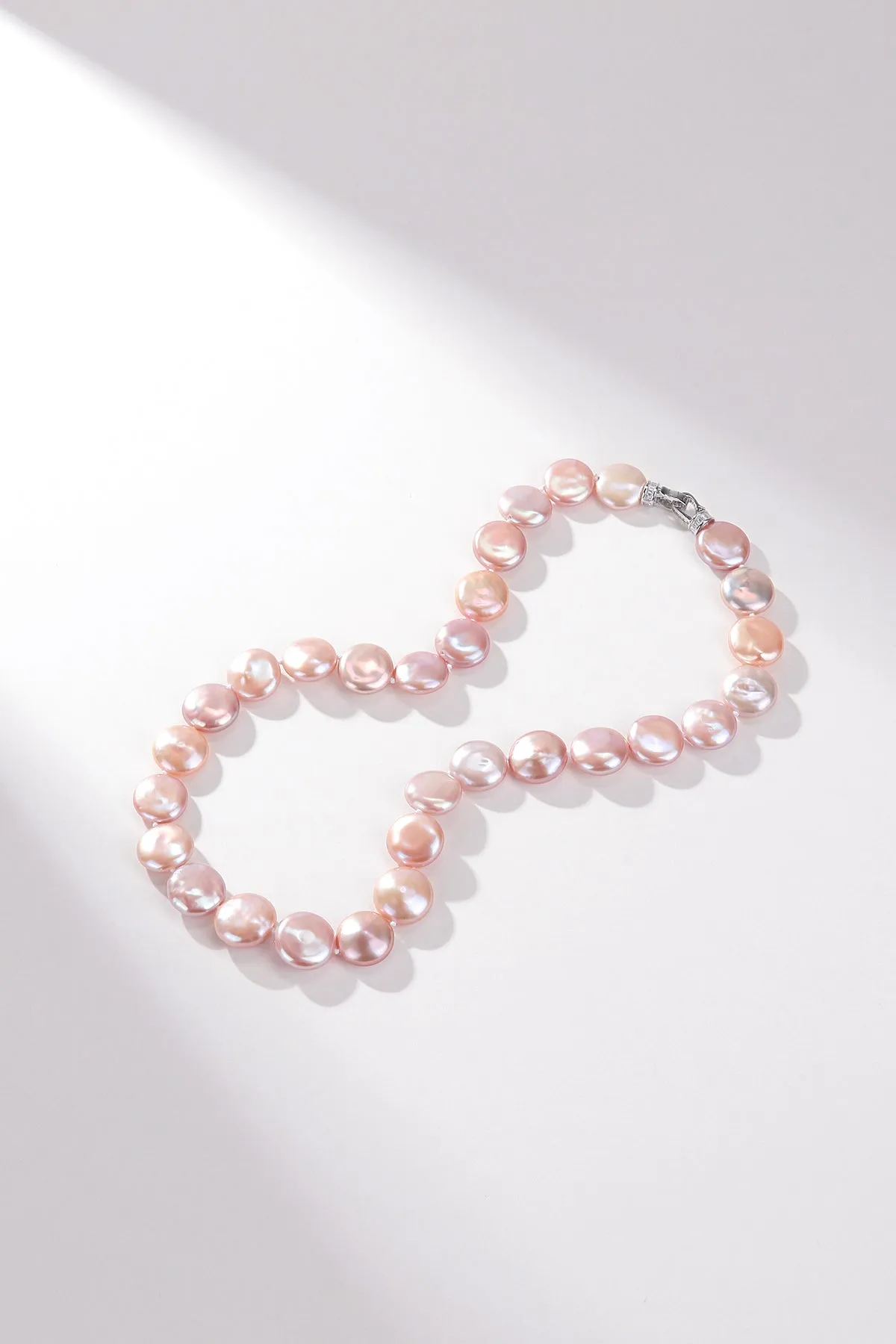 Pink Coin Baroque Pearl Strand Necklace and Bracelet (Purchase Individually)