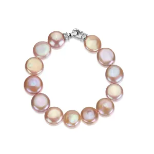 Pink Coin Baroque Pearl Strand Necklace and Bracelet (Purchase Individually)