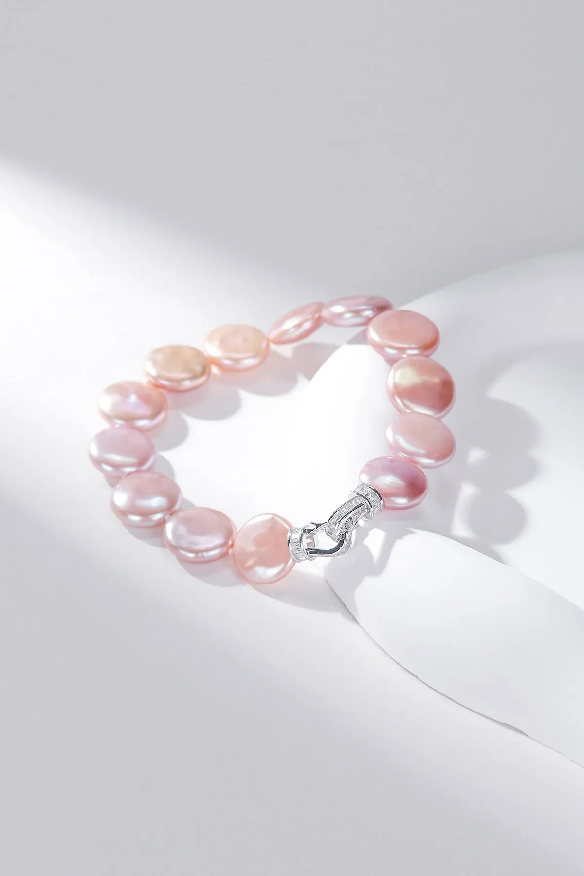 Pink Coin Baroque Pearl Strand Necklace and Bracelet (Purchase Individually)