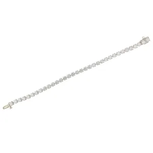 Platinum Fire and Ice Tennis Bracelet