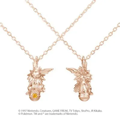 [Pokémon]Jolteon & Pokéball necklace K18 rose gold