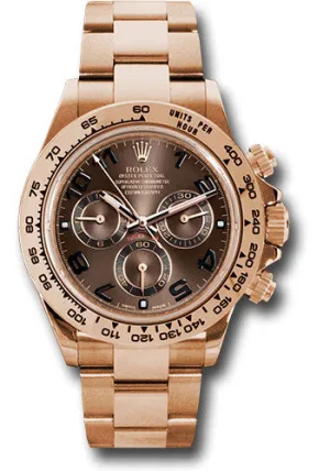 Rolex Everose Gold Cosmograph Daytona 40 Watch - Chocolate Arabic Dial - 116505 choca