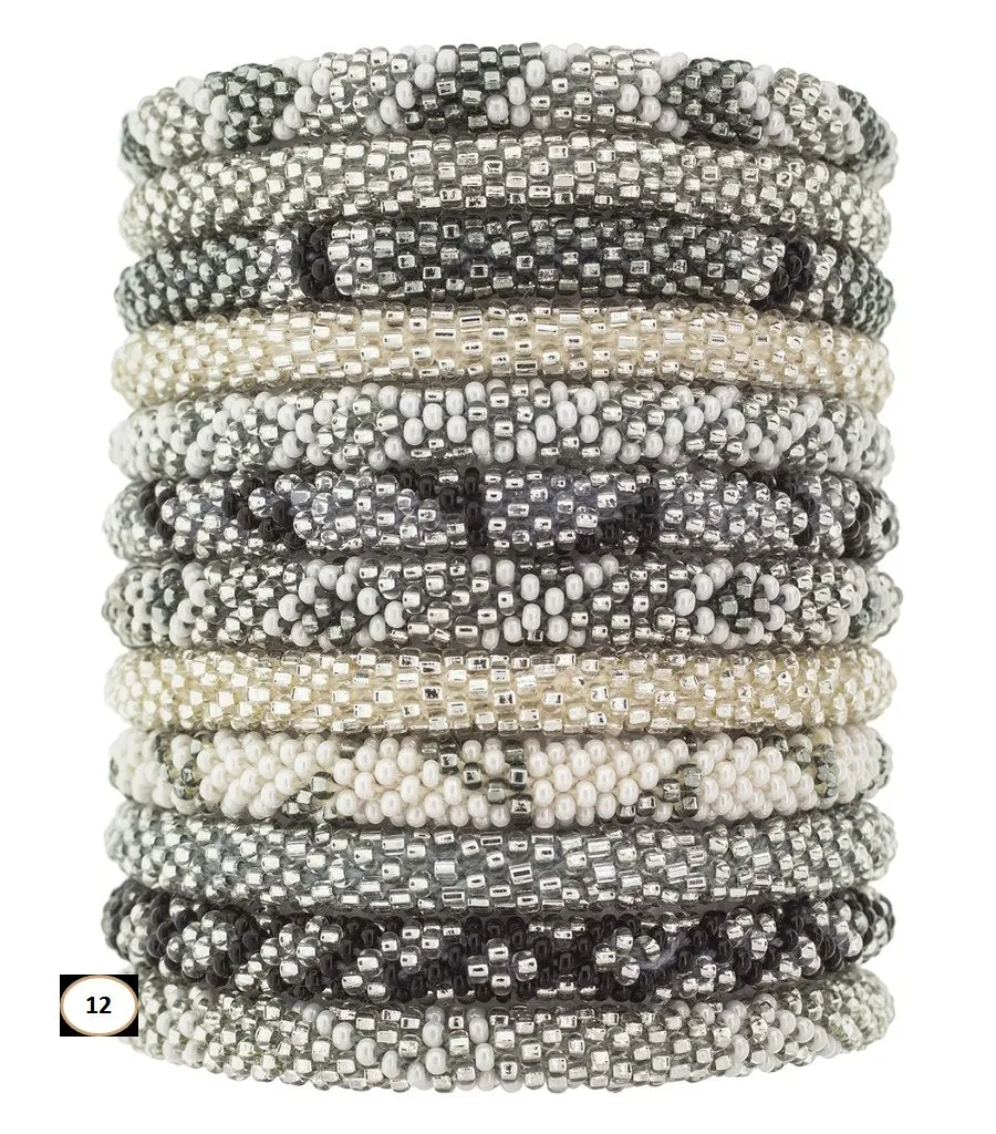 Roll-On Beaded Bracelets - Platinum