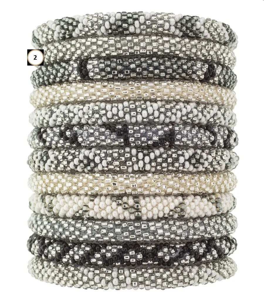 Roll-On Beaded Bracelets - Platinum