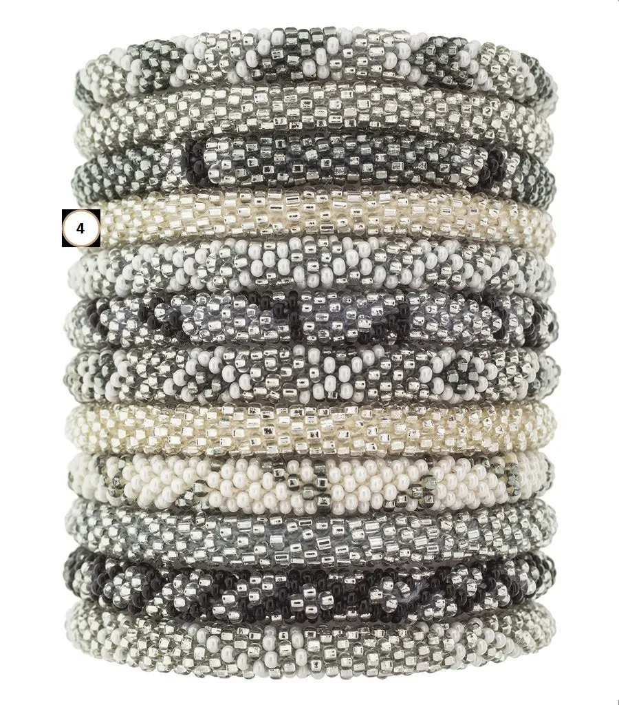 Roll-On Beaded Bracelets - Platinum