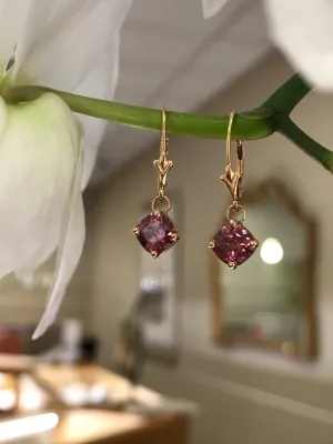 Rose Zircon Dangles