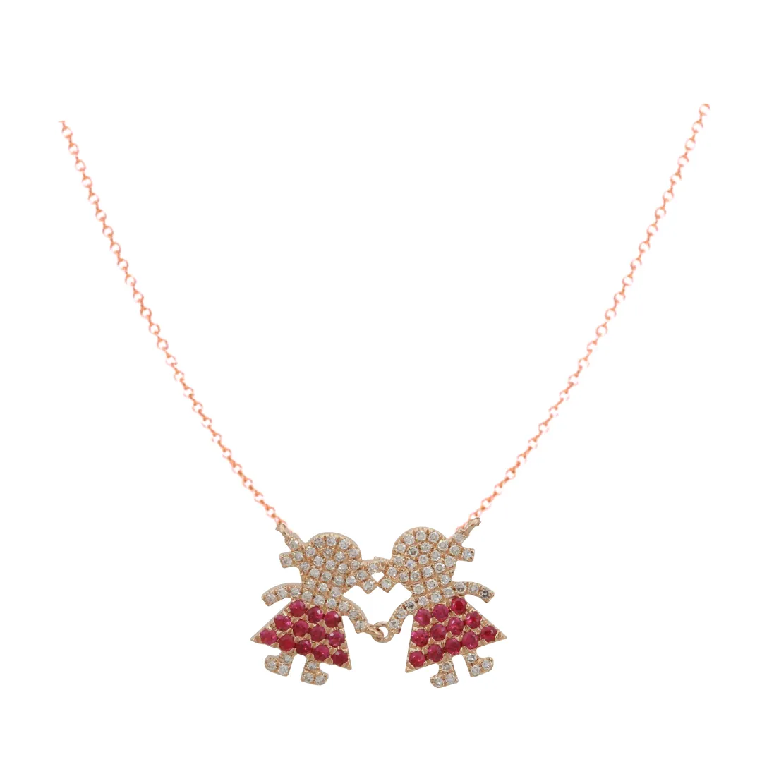 Ruby Girls Necklace