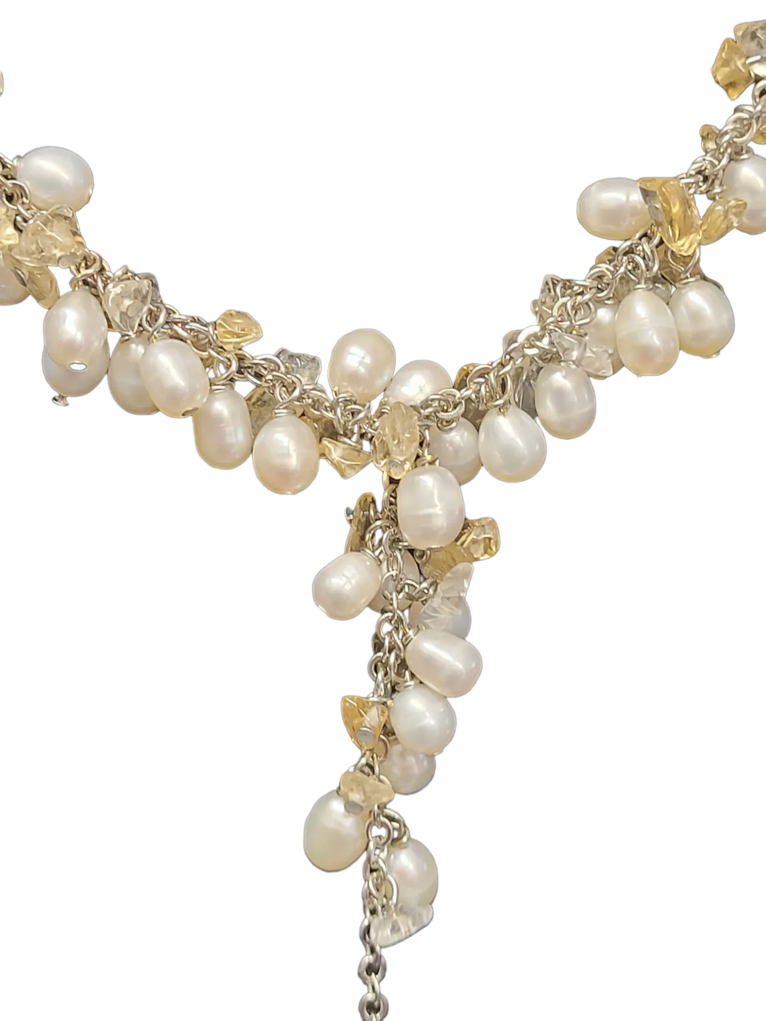 Seed Pearl & Gemstone Chip Necklace - Choice of Two