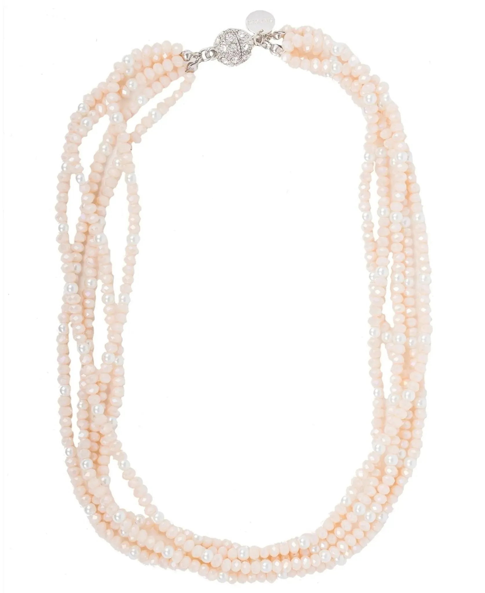 Short Crystal Pearl Necklace