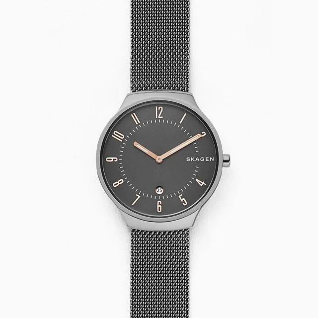 Skagen Men's Grenen Dark Grey Titanium and Steel Mesh Watch SKW6460