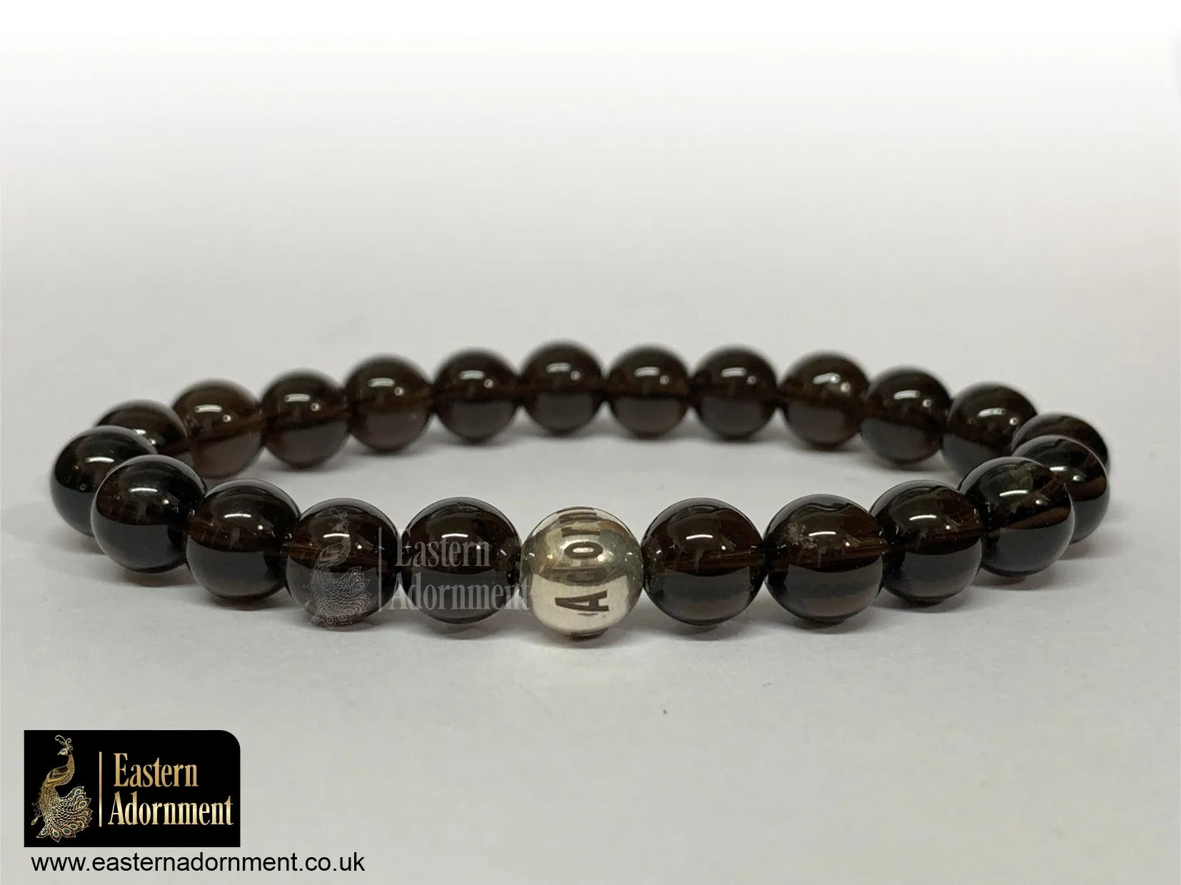 Smoky Quartz Crystal Bead Bracelet