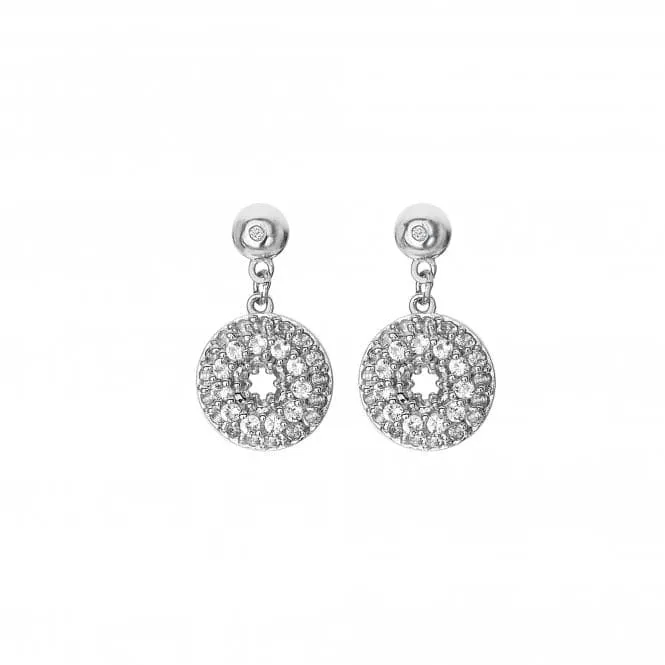 Sterling Silver White Topaz Forever Drop Earrings DE722