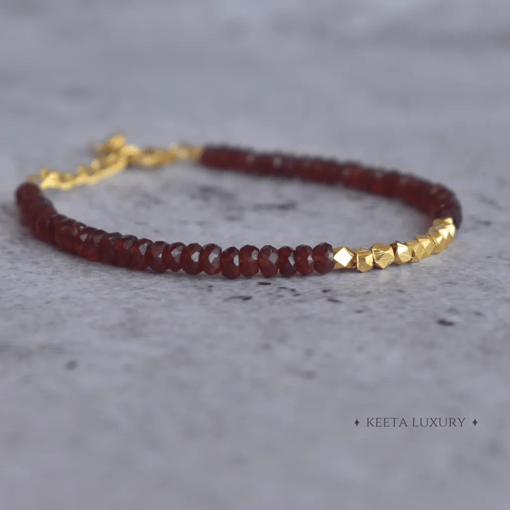 Strengthening Energy - Garnet Bracelets