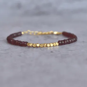 Strengthening Energy - Garnet Bracelets