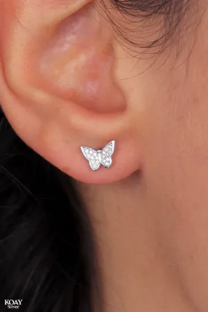 T Zircon Butterfly Earring