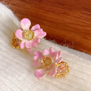 TAVIMART  -  Pink Earrings Fresh and Sweet Zircon Design Earings Female