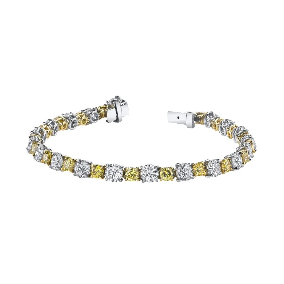 The Vault Yellow and White Diamond Bracelet