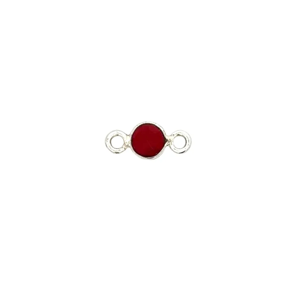 Tiny Round Channel Set Garnet Connector