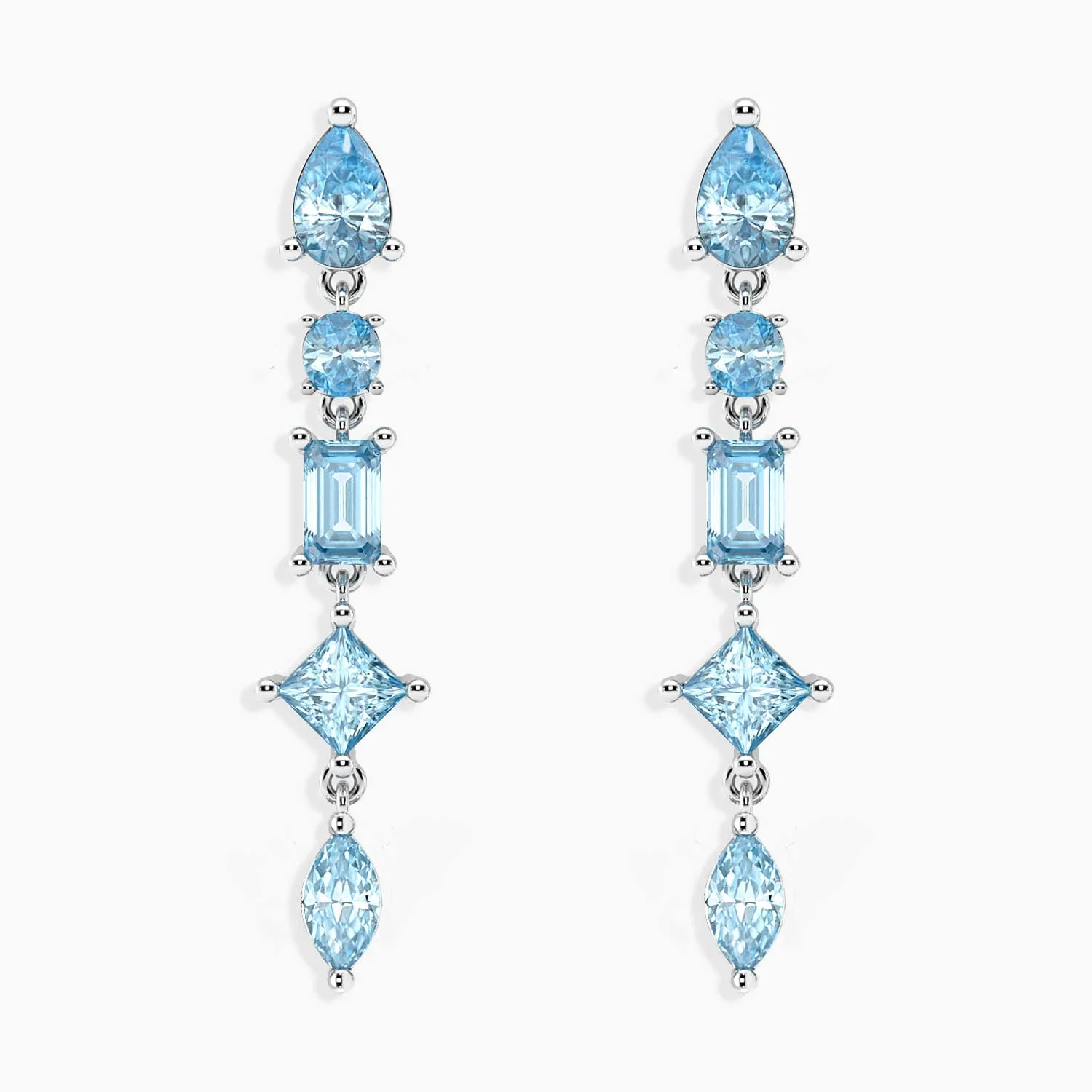 Topaz Aura Drop Earrings in 925 Silver Irosk Australia ®