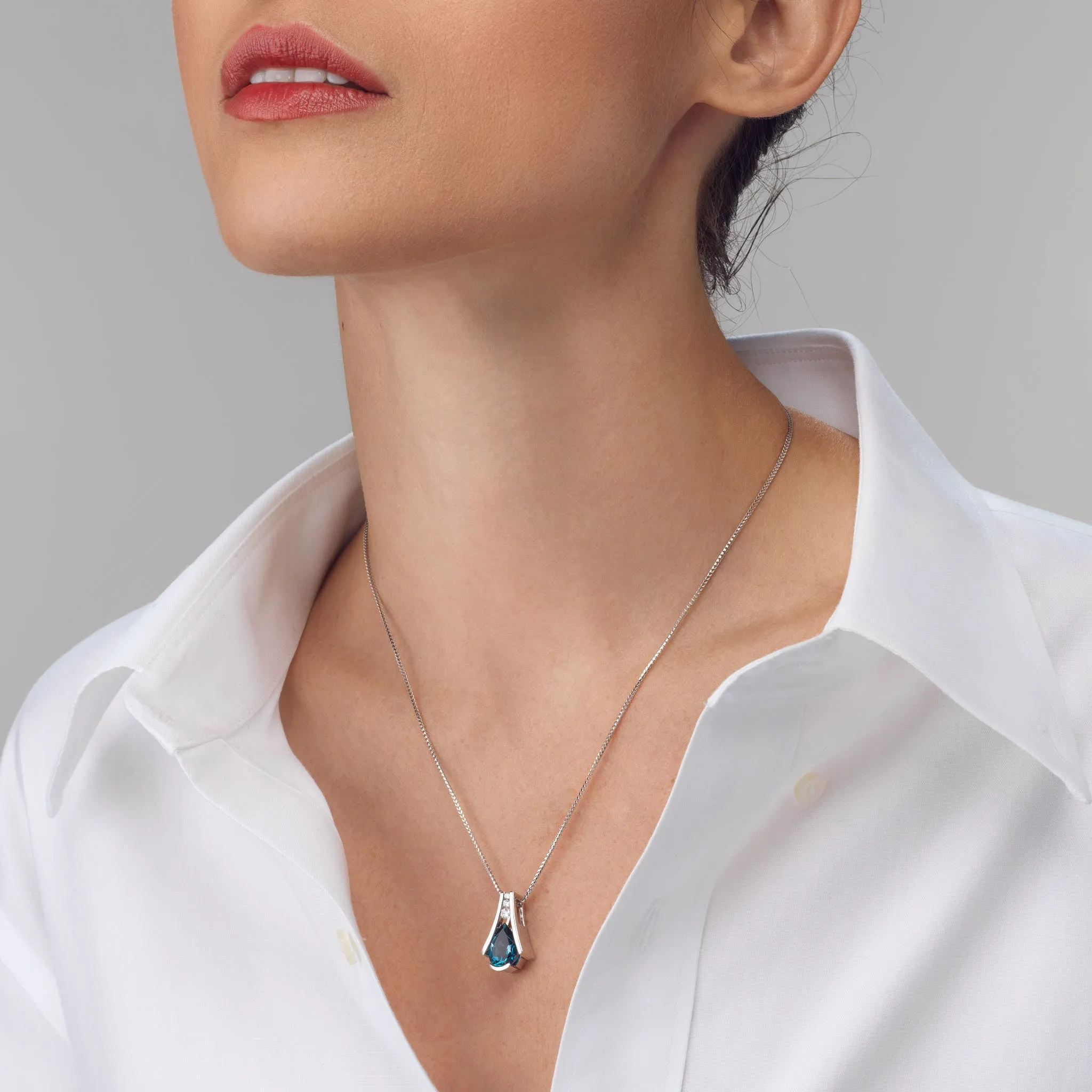 Venture Gemstone Pendant Necklace with Diamonds