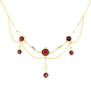 Victorian-Bohemian Garnet Necklace