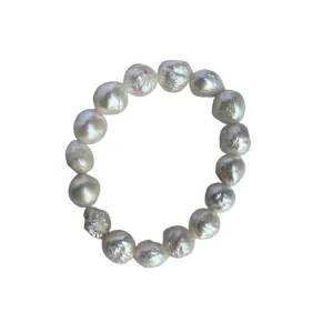 White Fireball Stretch Bracelet