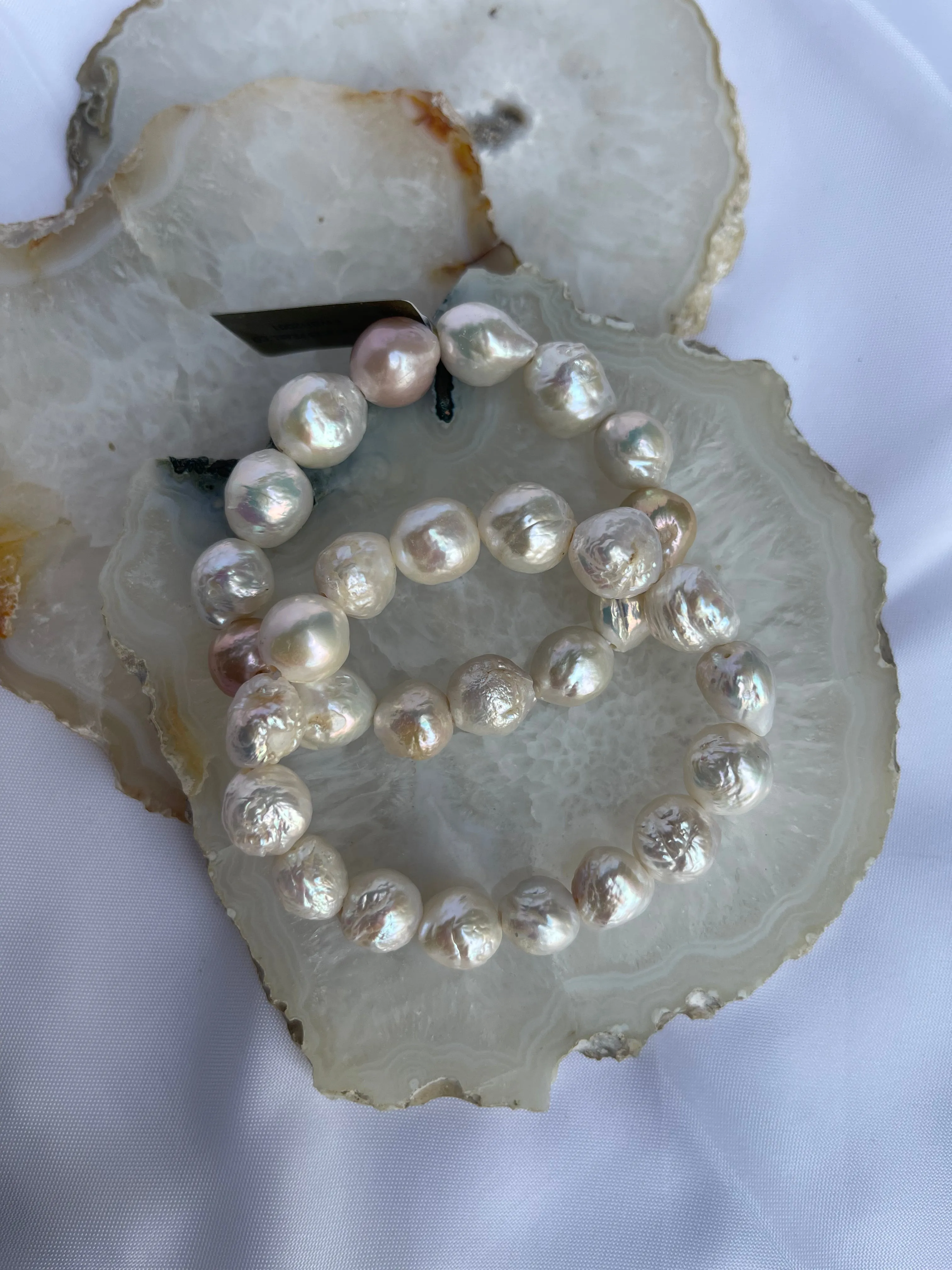 White Fireball Stretch Bracelet