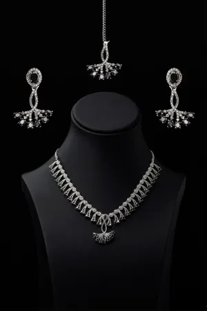 Zircons Necklace Sets Vol-02 by Somana G 2023-OLJ-022-Garnet Black